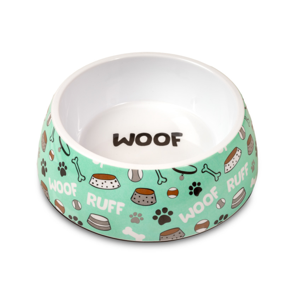 Μπόλ Μελαμίνης Τυρκουάζ Woof Ruff Large 900ml